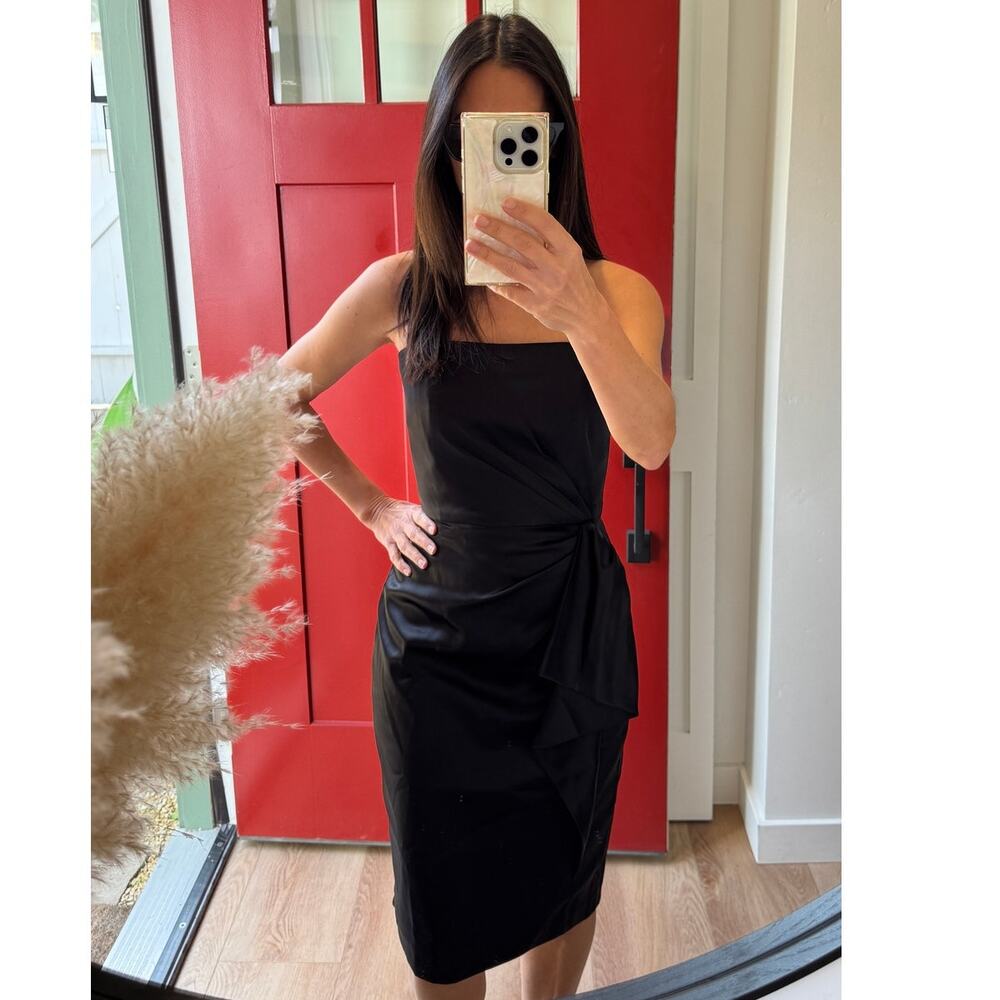 White House Black Market Strapless Black Cocktail Dress – Size 2